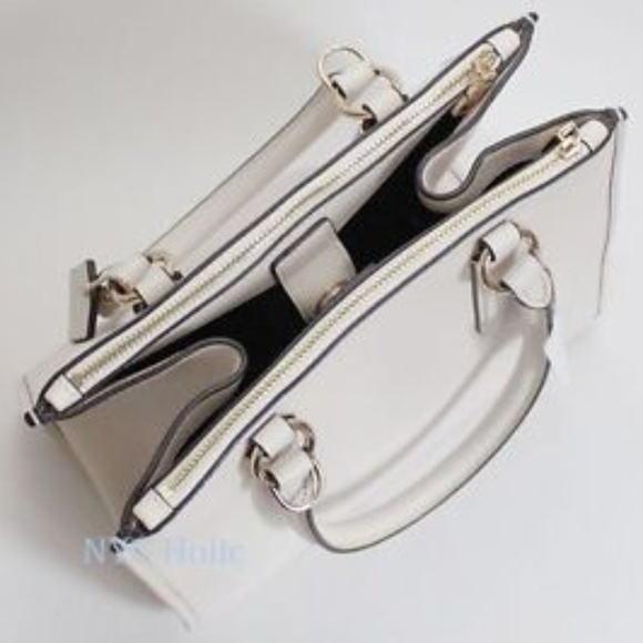 NWT COACH Crossgrain Leather Tote Crossbody Chalk - Picture 6 of 8